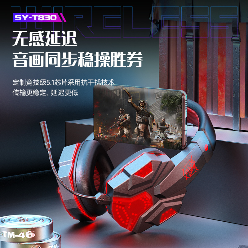 Soyto Cross-Border Hot Wireless Computer Gaming Headset Bluetooth Gaming Headsets Headset for Mobile Phone Wholesale