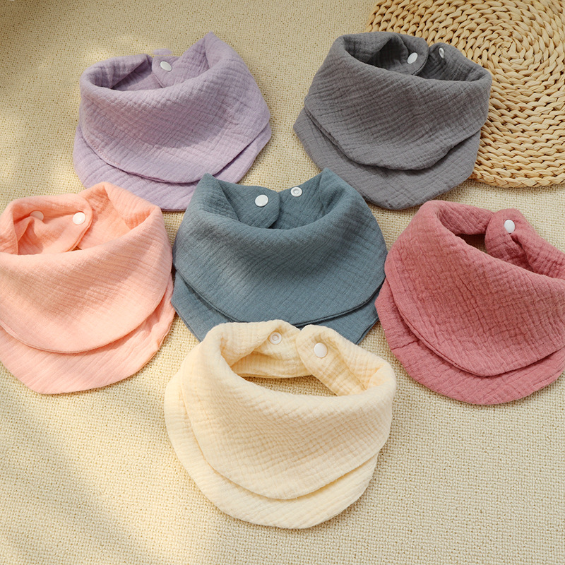 Summer Newborn Baby Gauze Triangular Binder Mother Baby Products Bib Young Children Bib Saliva Towel Eating Foreign Trade
