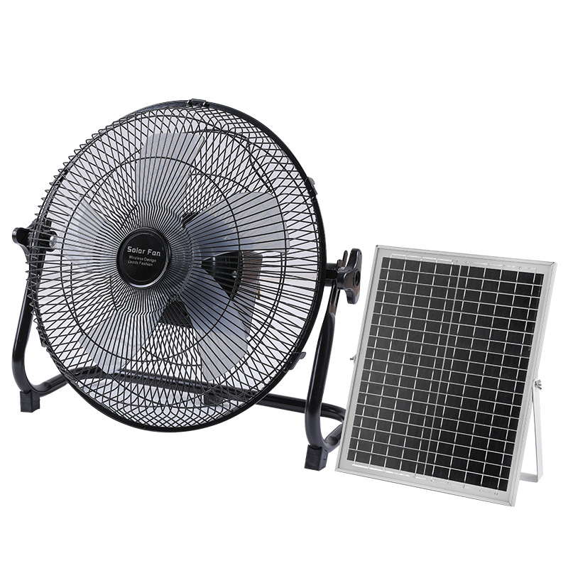 Solar Fan 5-Gear Adjustable Drop Floor Fan USB Charging Floor Fan Floor Fan Outdoor Camping Multi-Function Led Electric Fan