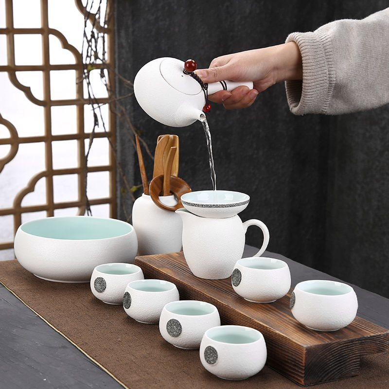 整套功夫茶具套装黑陶泡茶茶壶茶杯办公家用茶具套装特价礼品