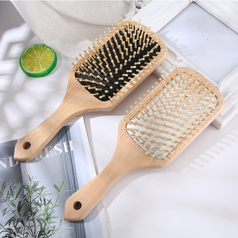 cross-border retro wooden comb massage scalp airbag comb straight hair hairdressing comb anti-static hairdressing comb wooden comb