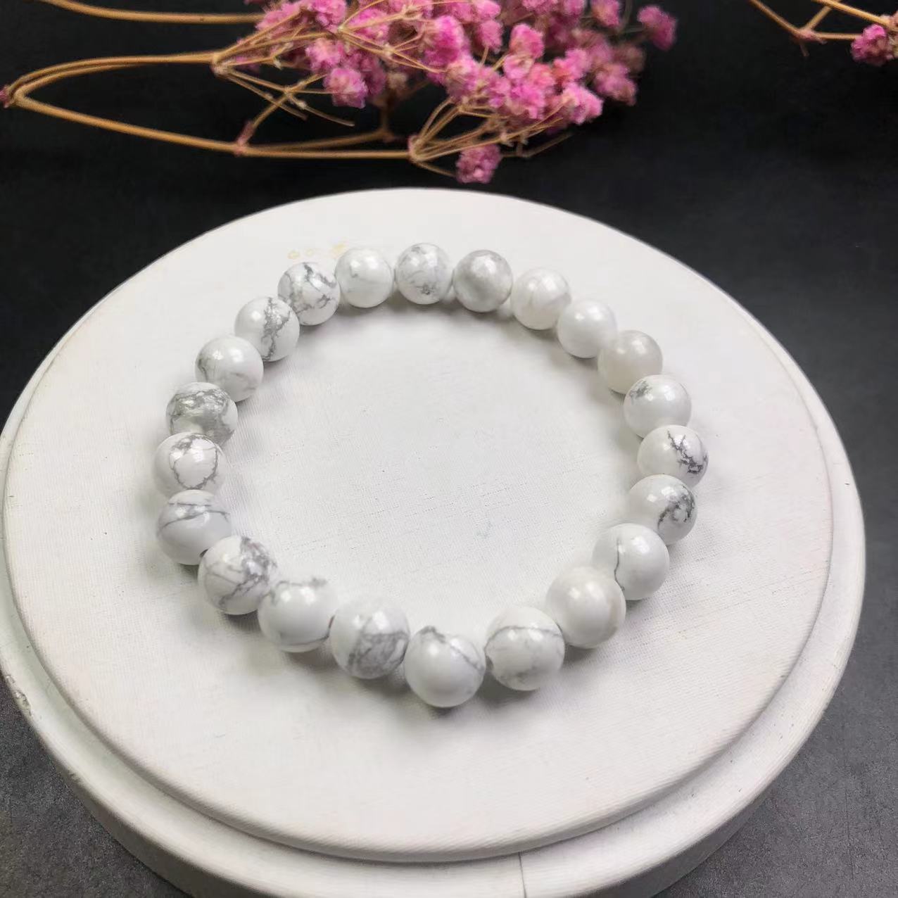 天然白松石手串 白松石手链 跨境专供 工厂源头批发-阿里巴巴