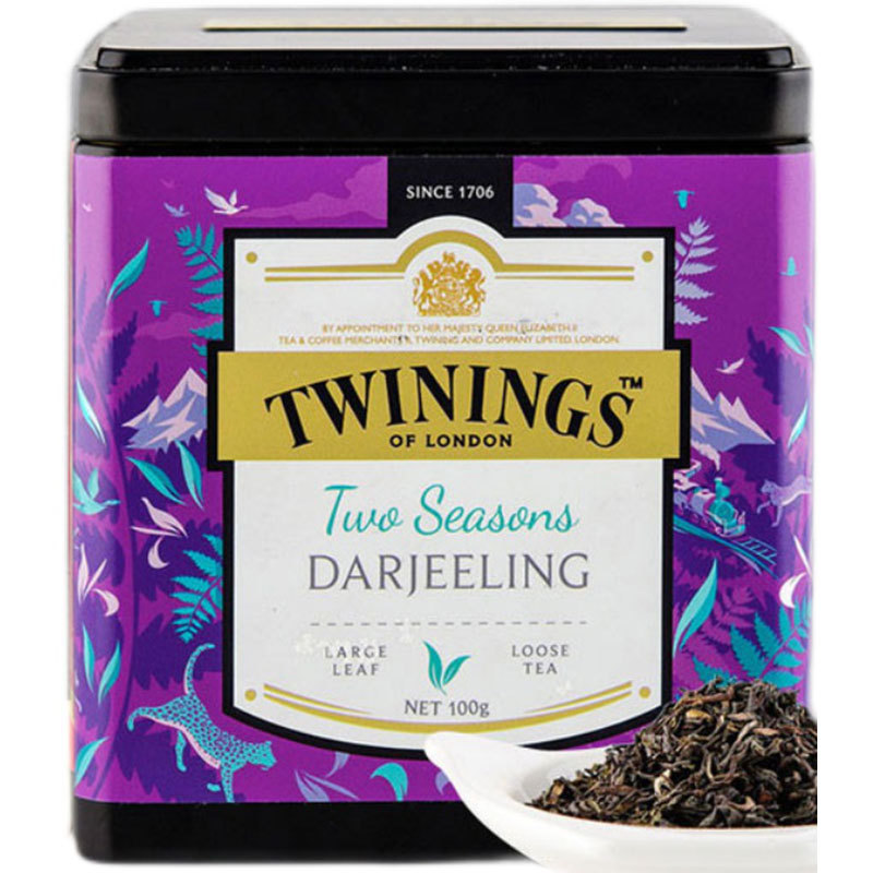 川英国宁大叶白金大吉岭红茶100g罐装 散茶叶 英国茶中香槟-阿里巴巴