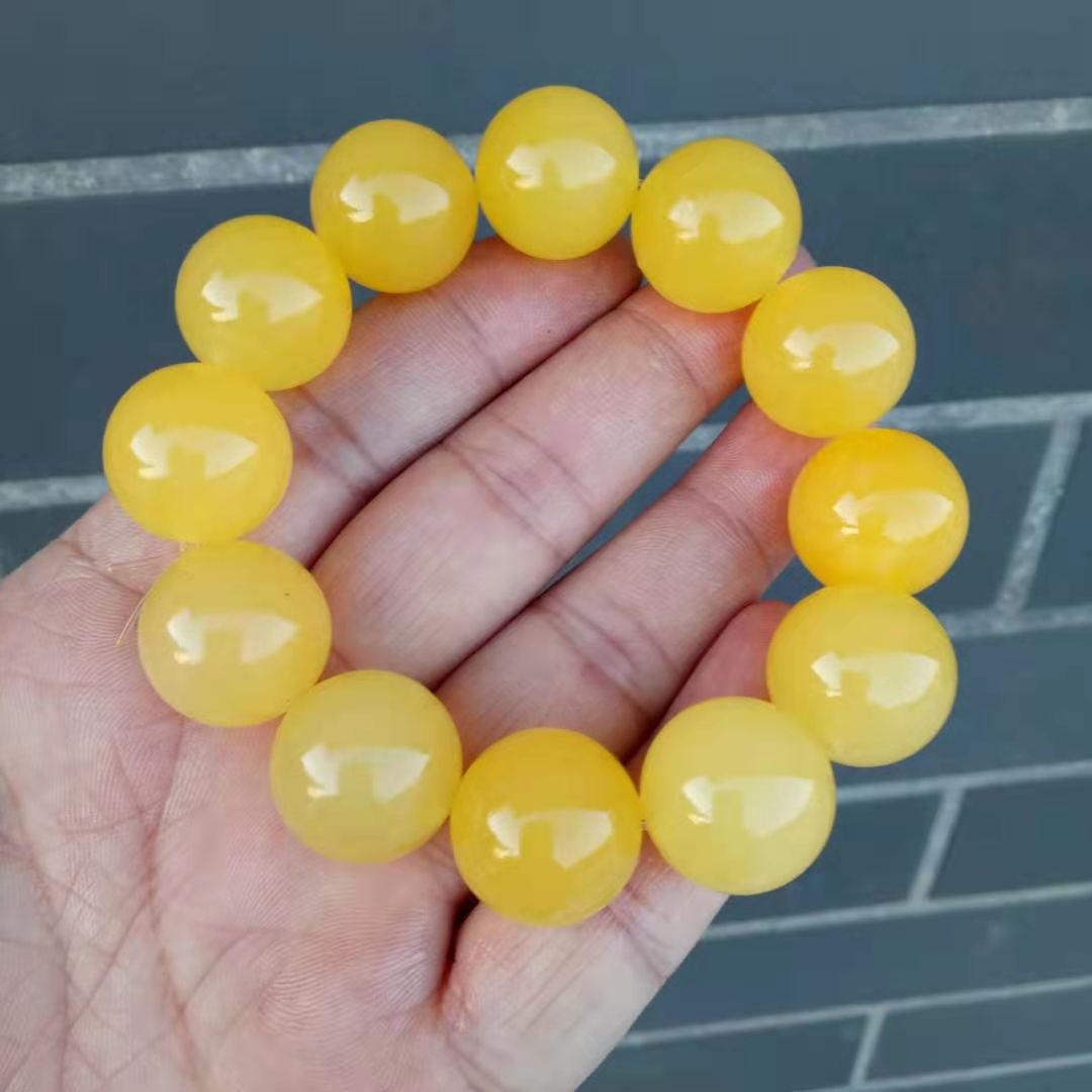 精美玉器新疆金丝玉手串金黄玉金丝玉黄龙玉手链石英岩玉厂家批发