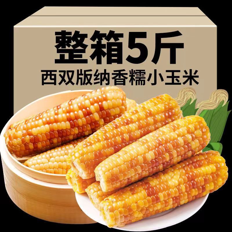 5斤 云南西双版纳香糯小玉米即食真空新鲜傣家甜糯玉米棒粗粮代餐