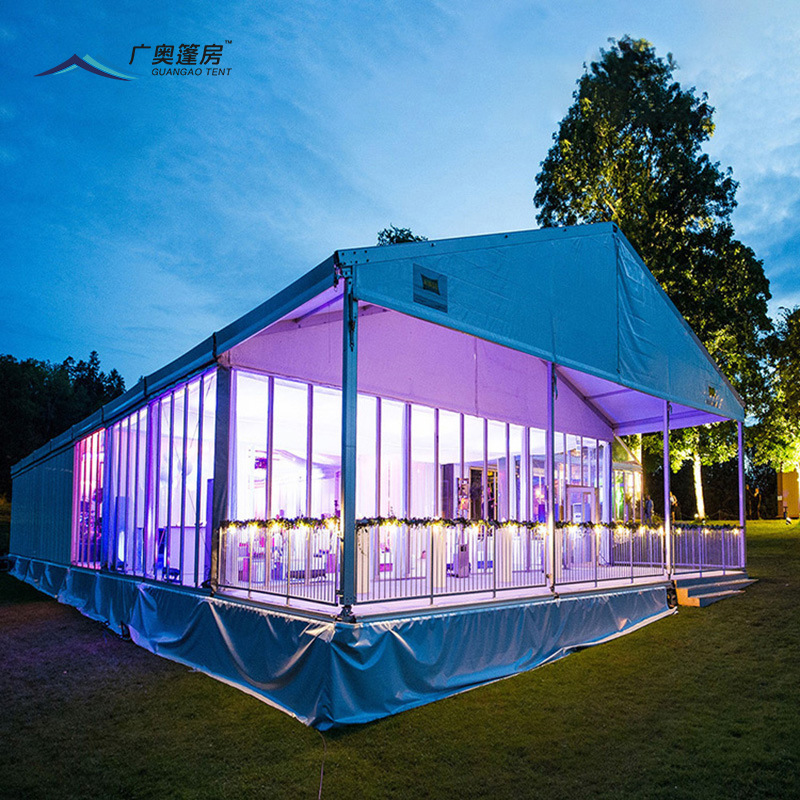 大型铝合金玻璃门展会展览篷房定制 可反复拆装PVC布展销车展篷房