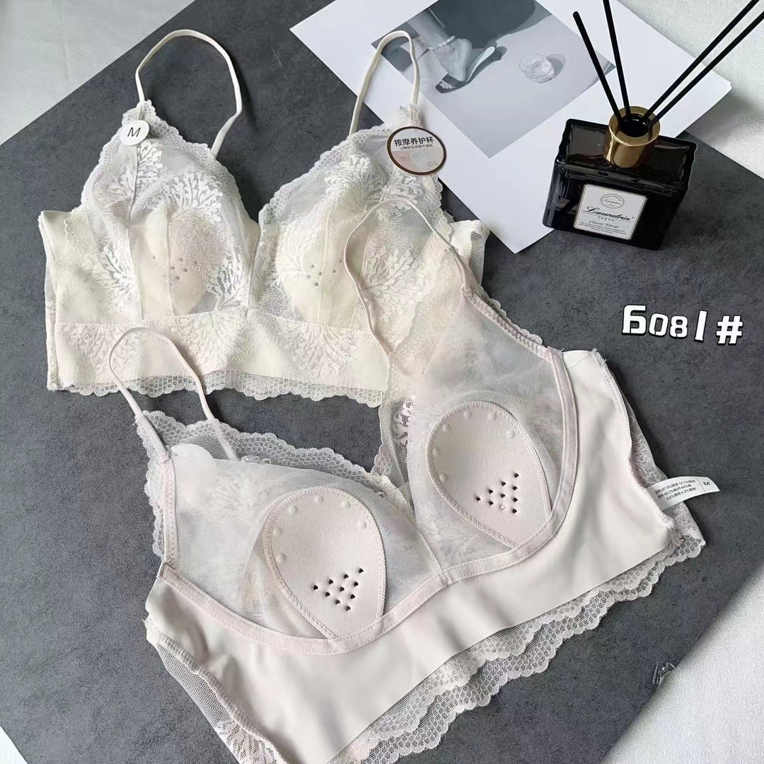 Huizhixin 6081 Lace Mesh Thin Rabbit Ear Cup Breathable Underwear Tube Top Women's Backless Bra Spring New