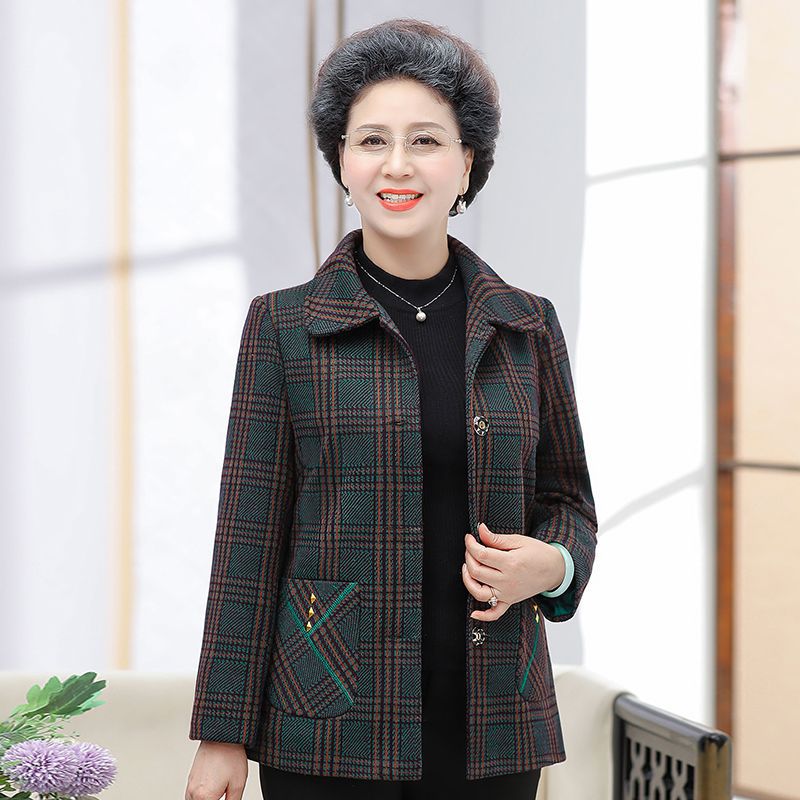 中老年秋装奶奶外套60岁70老年人女春秋薄款妈妈秋装老人女衣服