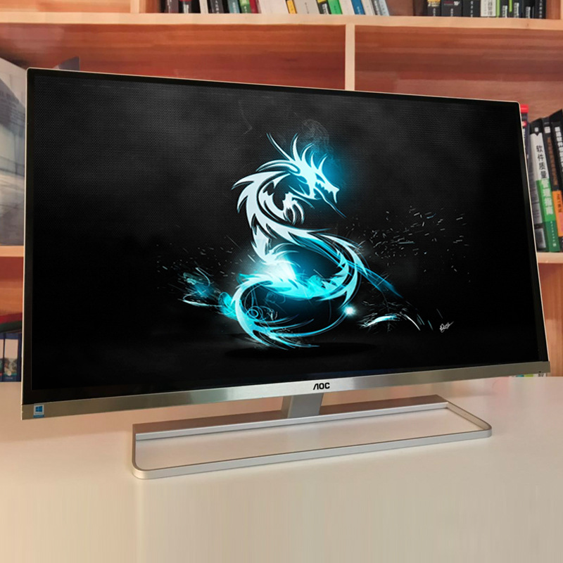 二手hkc32寸电脑显示器曲面显示屏高清壁挂144hz2k屏电竞游戏网咖