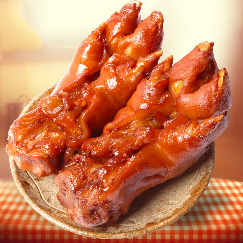 周庄特产380/500克松茂堂万三猪手红烧猪蹄前蹄整只带筋卤味熟食