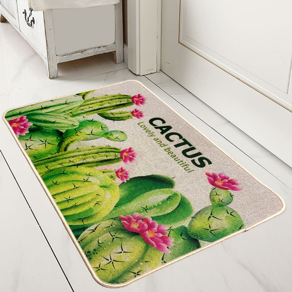 Amazon Cross-Border Linen Mat Absorbent Non-Slip Rubber Sole Sisal Woven Encrypted Home Doormat Carpet