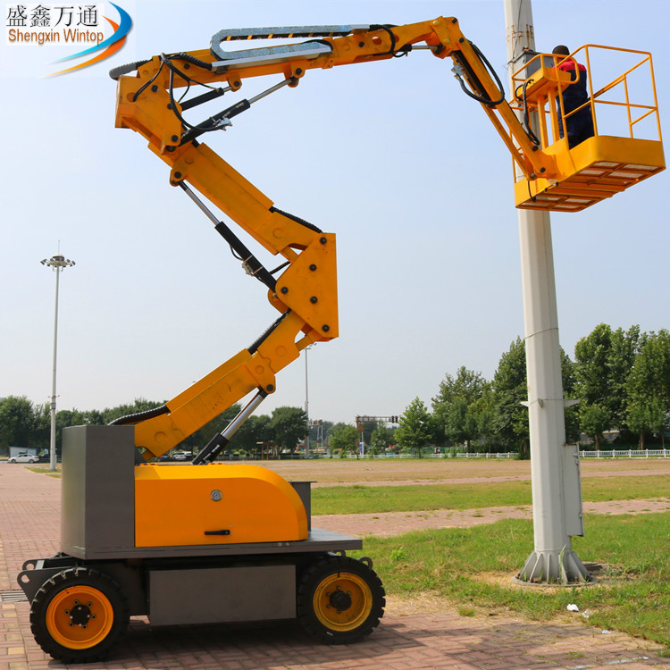 10-20米电动自行曲臂式伸缩臂液压高空作业车360°旋转台面升降机