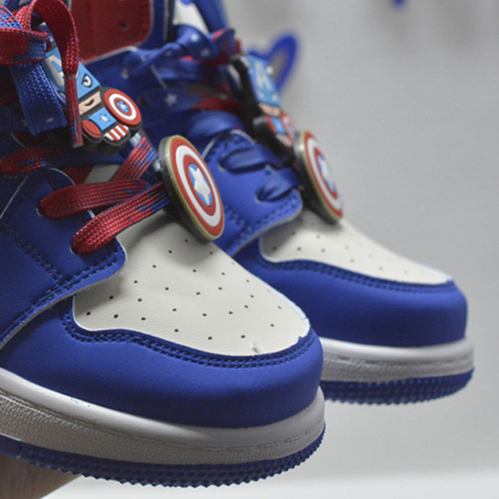 乔1联名系列高帮童鞋男女宝宝aj1篮球鞋美国队长运动鞋童鞋-阿里巴巴