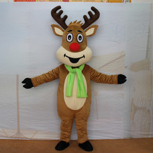 动漫圣诞节活动宣传表演毛绒布偶头套驯鹿麋鹿小鹿卡通人偶服装衣