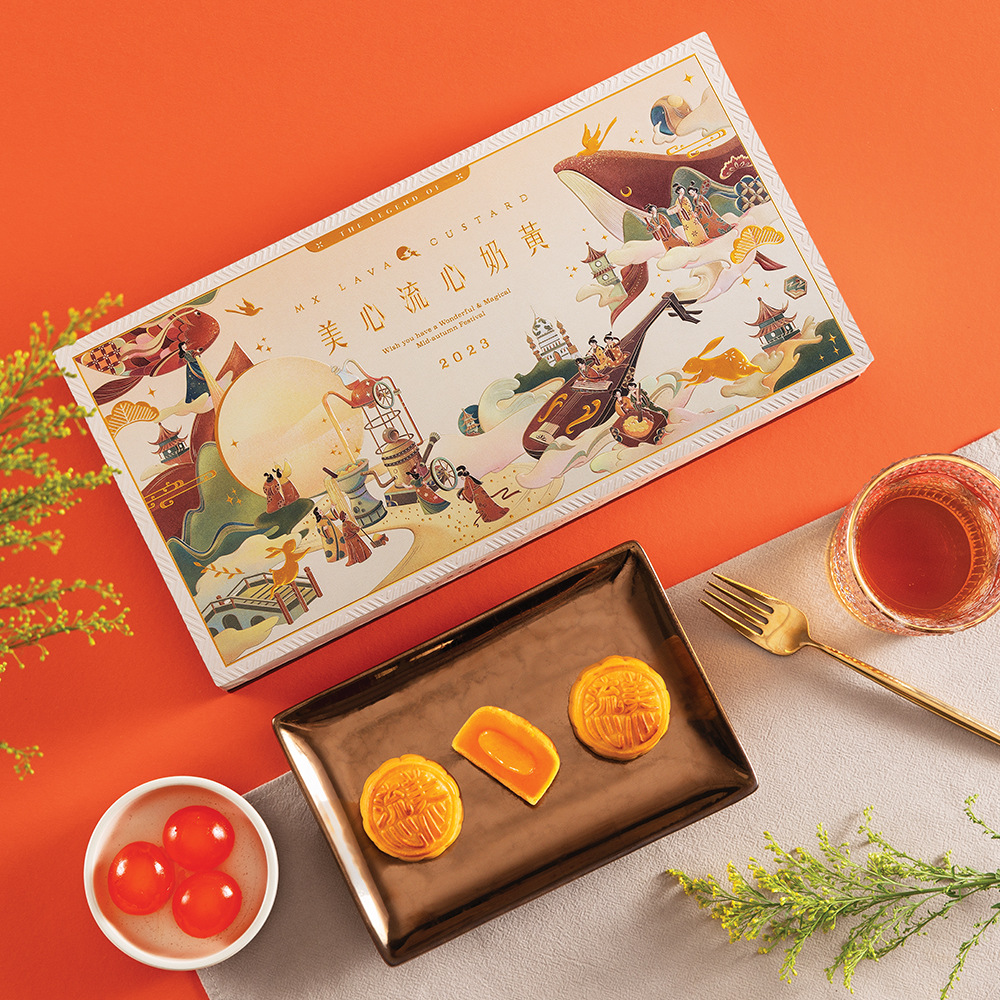 香港美心流心奶黄月饼礼盒蛋黄流沙送礼广港式特产糕点团购批发