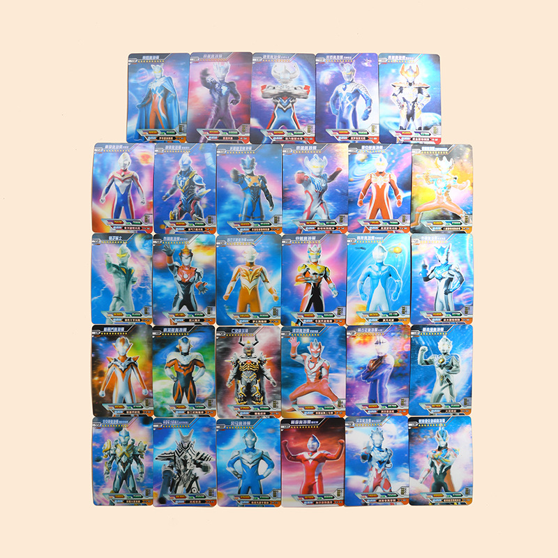 Ultraman 3D 3D Cartoon Card UV Printing Stereograph Star Card Raster Sticker Transformation Stereo Card