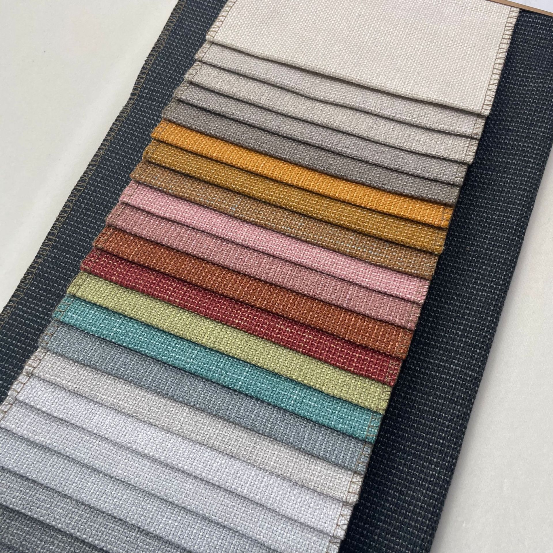 mjr00221 多色麻布350克沙发布软装适用耐脏实用零剪整批厂家直供