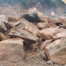 黄石河坡驳岸挡土桐庐黄石批发园林工程景观用大黄石假山设计施工