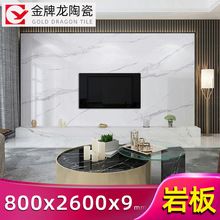 佛山800*2600大规格岩板瓷砖连纹现代客厅电视背景墙砖白岩板磁砖