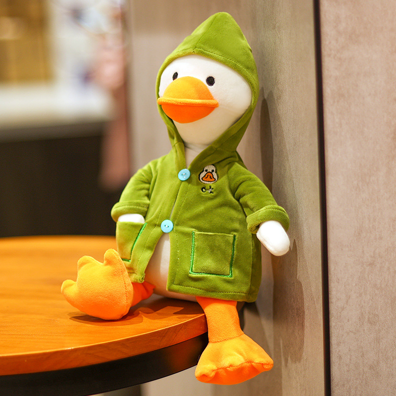 抖音网红穿衣服鸭子毛绒玩具可爱鸭鸭公仔玩偶女孩睡觉大抱枕婚庆