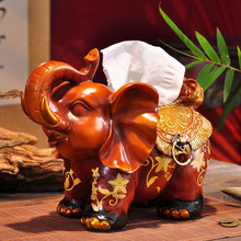 欧式奢华大象纸巾盒摆件母子象礼品抽纸盒奢华客厅创意装饰品摆件