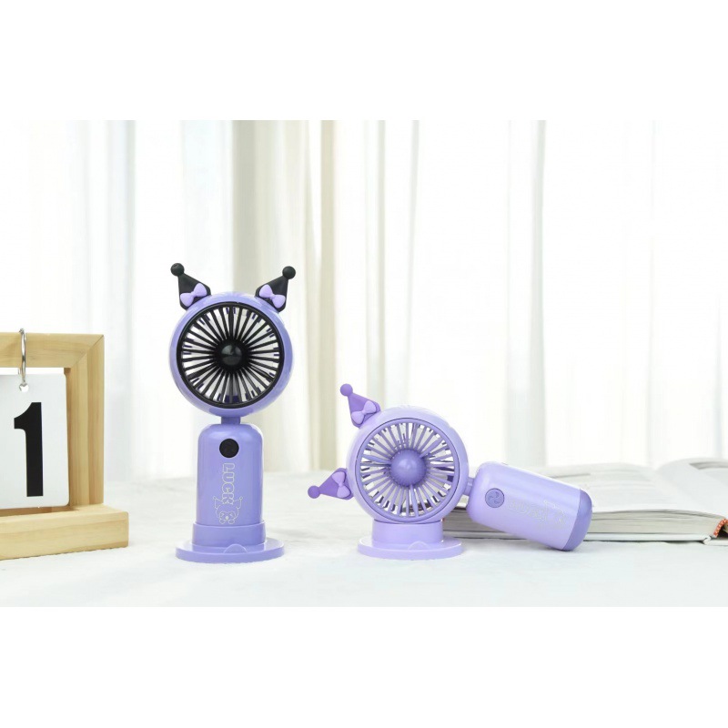 New Cute Pet Sanrio Handheld Mini Little Fan USB Rechargeable Portable Cartoon Cute Big Wind Fan
