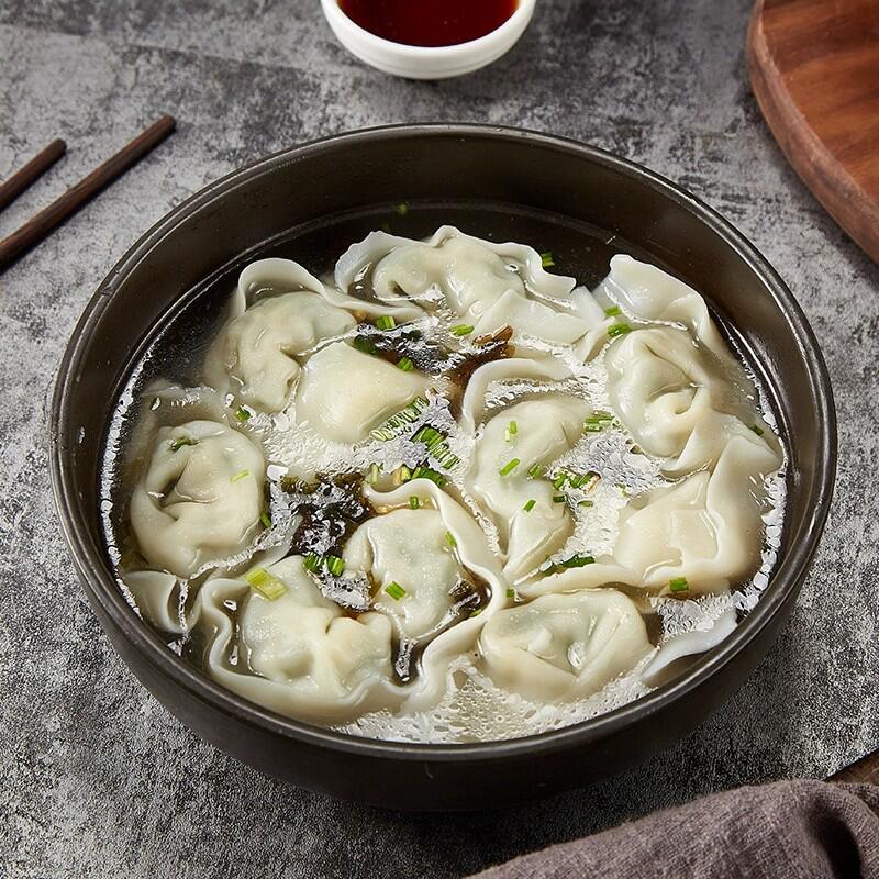 上海万寿斋手工大馅鲜肉马蹄荠菜虾仁馄饨老字牌号特产厂家直销