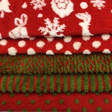 厂家直销圣诞绒布面料舒棉绒提花立体提花羊羔绒沙发保证圣诞布料