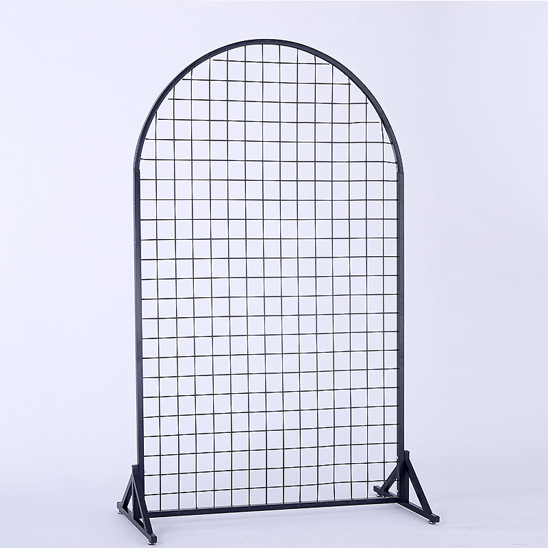 落地铁艺网架立式展示架幼儿园作品网格货架置物架饰品展会铁网片