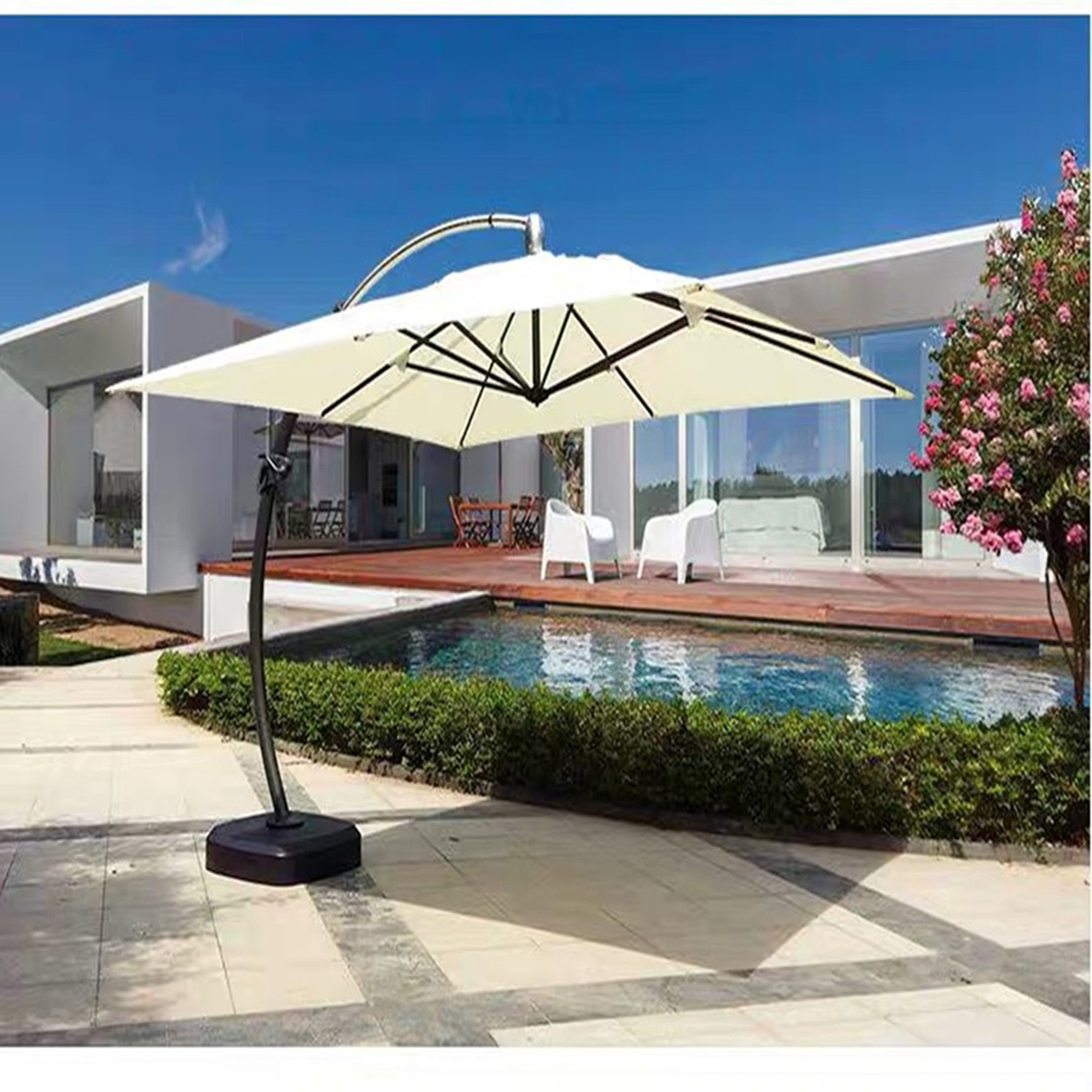 厂价批发户外大太阳伞铝合金哥伦布大湾伞庭院伞双湾伞户外遮阳伞