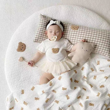 ins代发婴儿睡觉靠枕 宝宝床上侧睡长条靠枕 格子抱枕防撞午睡枕
