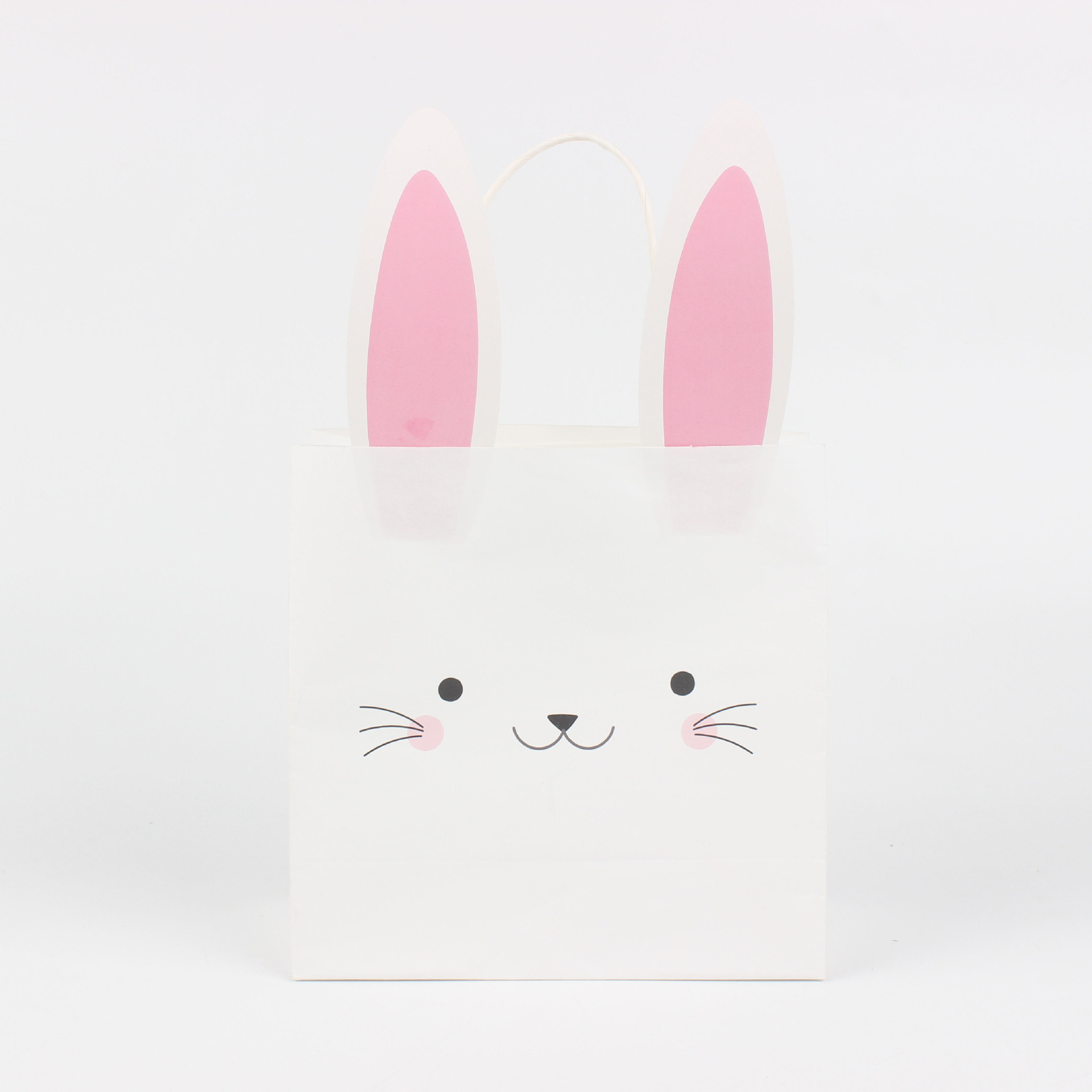 Amazon Hot Selling Easter Rabbit Ears Cartoon Gift Bag Tote Bag Creative Exquisite Paper Packaging Bags