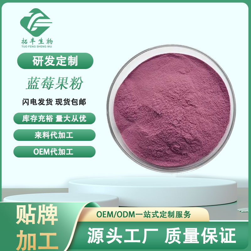 拓丰供应 蓝莓果粉99% 蓝莓粉 蓝莓花青素 蓝莓冻干粉 喷雾干燥