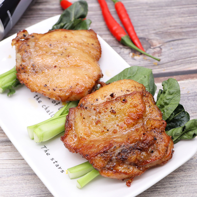 千般就1.5kg黑椒脆皮鸡扒奥尔良带皮鸡排商用冷冻煎炸食材10片/包