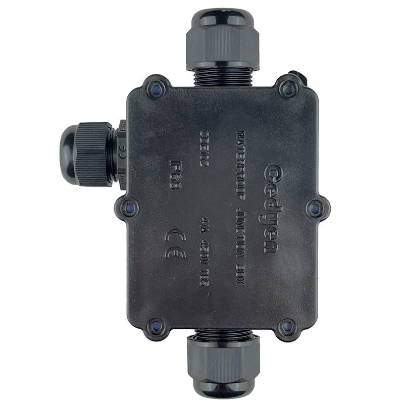 防水接线盒一进二出cedyen水下黑接线三通户外地埋密封带端子芯片