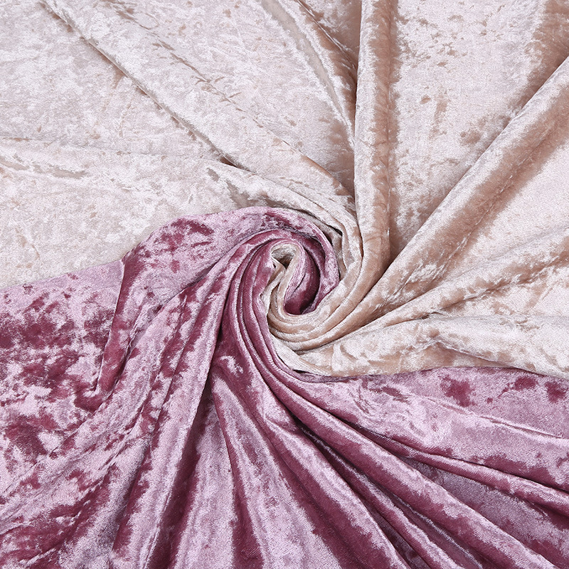 现货供应钻石绒抱枕弹力面料雪花金钻绒冰花绒卫衣套装面料