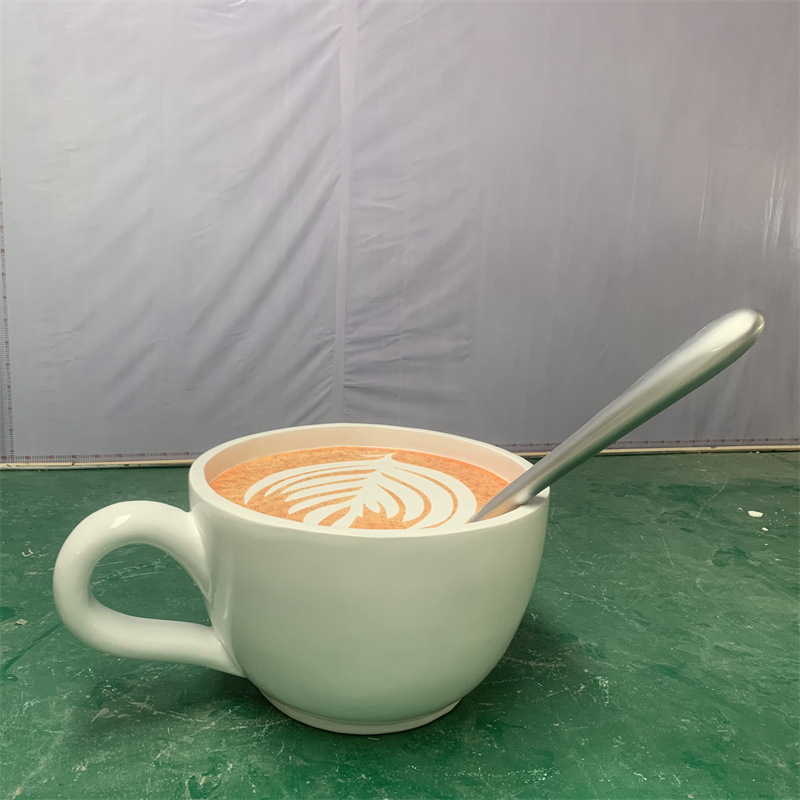 玻璃钢仿真奶茶杯子咖啡杯模型网红甜品奶茶店门口装饰落地大摆件