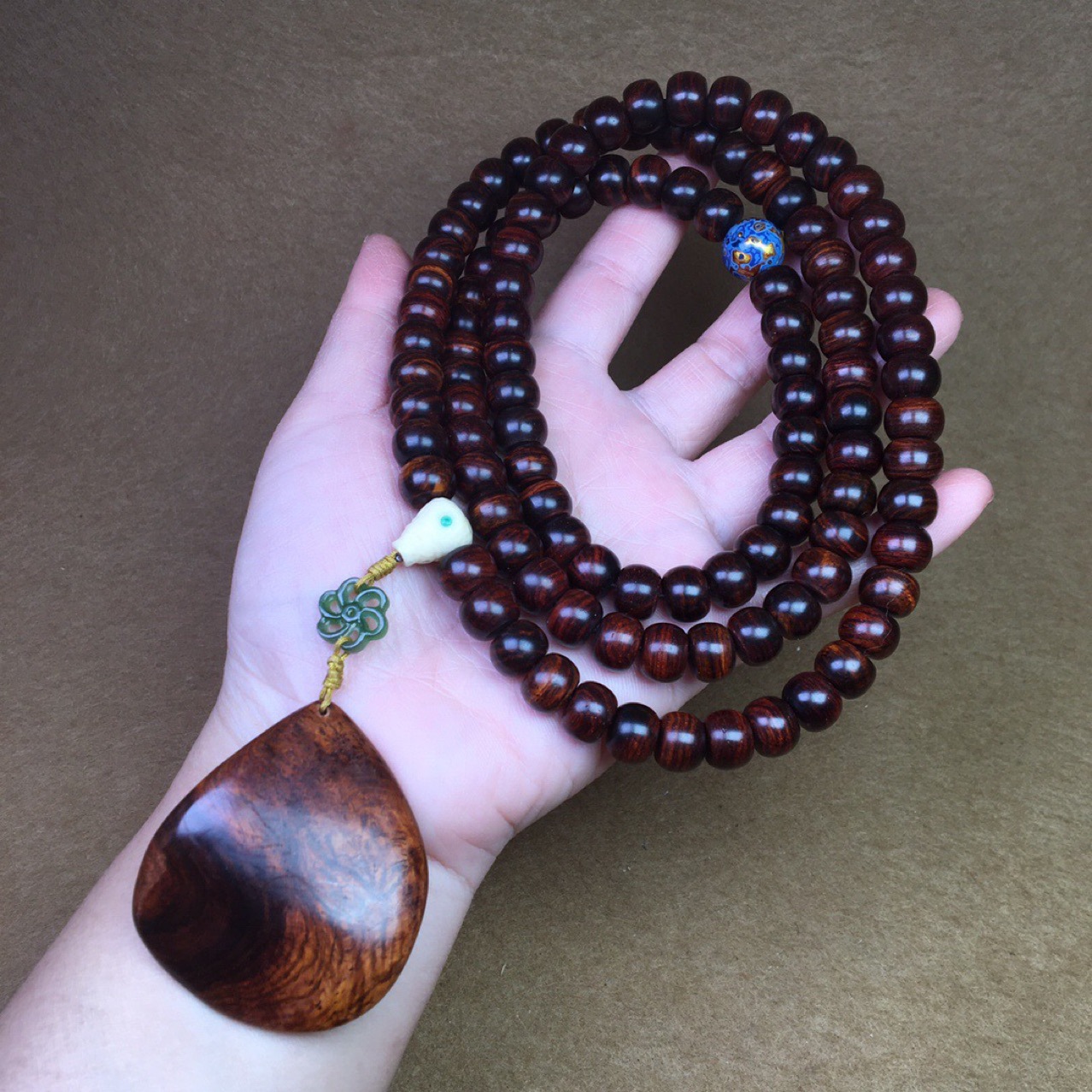 厂家批发海黄海南黄花梨手串108手链搭配原木牌雕刻随形个性佛珠