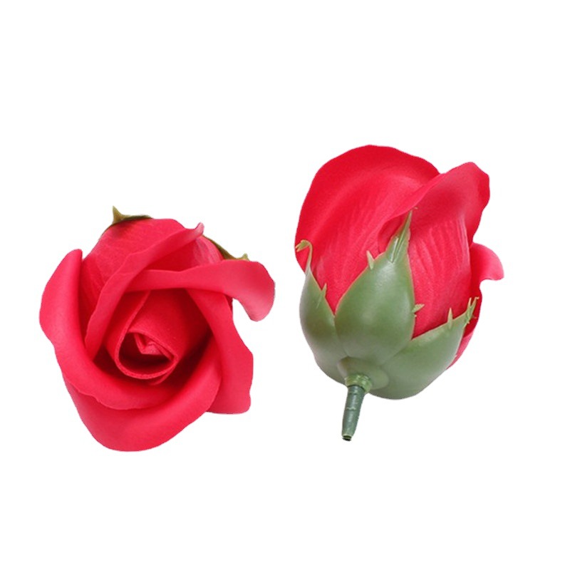 Mother's Day Soap Flower Flower Head Artificial Rose 2 Layers with Stand Base Wrapped Flower Bundled Gift Box for Chinese Valentine's Day Gift