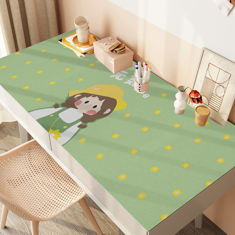 Desk Pad Ins Silicone Tablecloth Waterproof Desktop Mat Desk Mat Children's Table Mat Student Learning Protective Pad