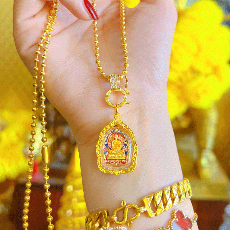 泰国佛牌 龙婆瑞2562迷你十亿自身纯银外壳 纯金外壳自身