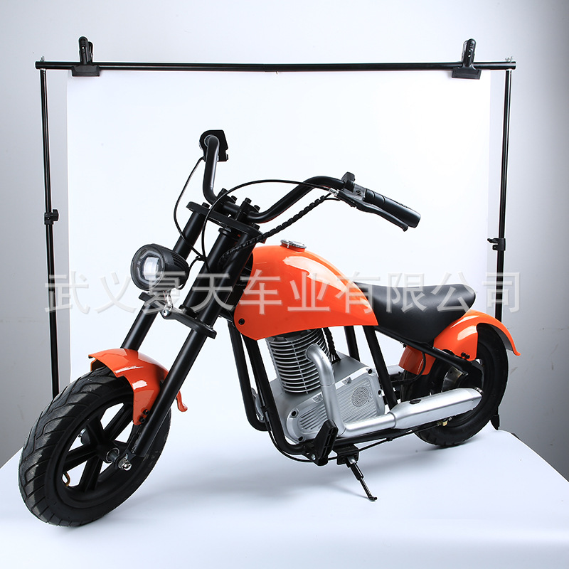 暴风骑士儿童电动摩托车哈雷风5-12岁男女孩可坐人充电遥控玩具车