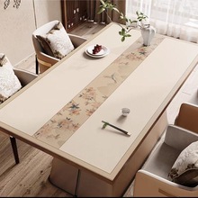 新中式桌布中国风高级感长方形茶几垫餐桌桌布防水防油免洗防烫