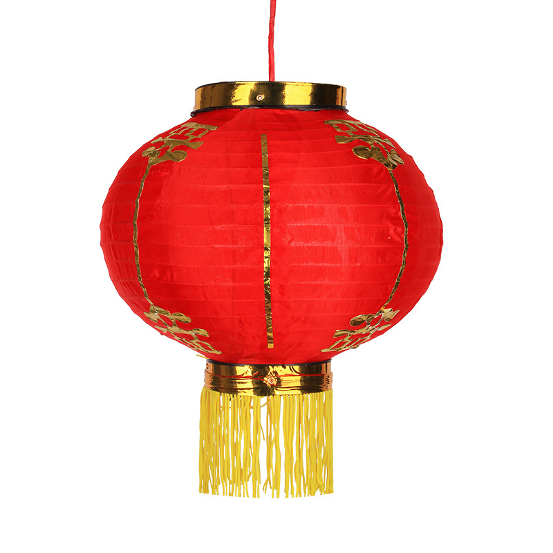 金条灯笼儿童舞蹈道具节日庆典广告拉丝大红圆灯笼串春节新年元旦