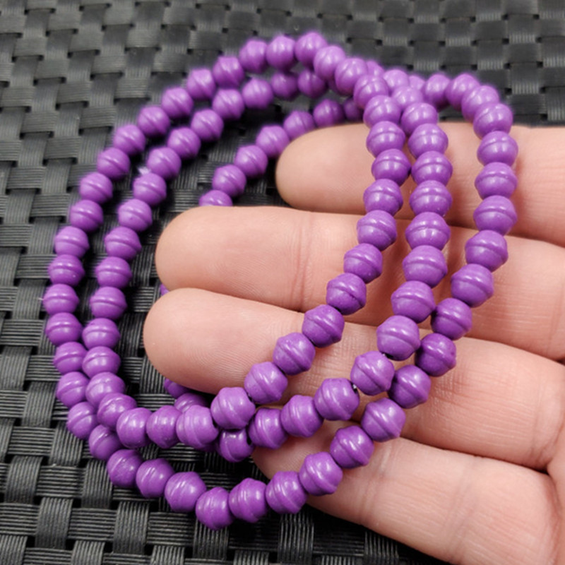 石玉缘饰品手链紫云母铃铛手链紫色铃铛多圈手链108颗手链手串