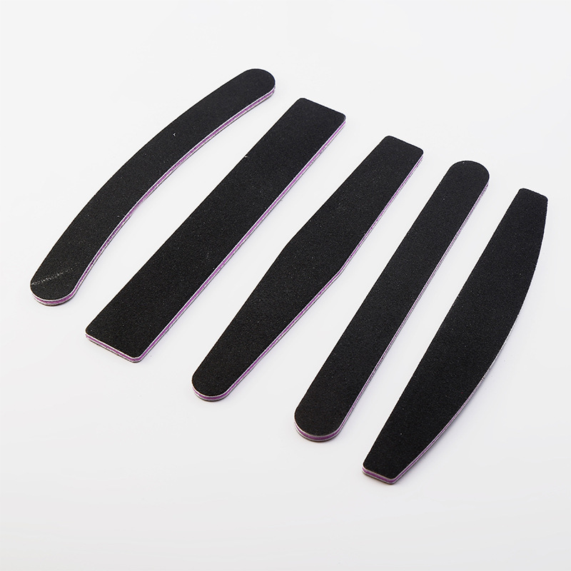 Manicure Implement Black Foam Nail File Nail Polish Sand Bar Polishing Nail Scrub File Nail Art File in Stock Wholesale