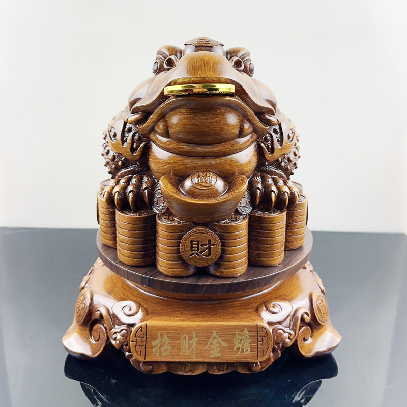 Ebony Golden Toad Toad Decoration Three Feet Golden Cicada Office Home Shop Opening Gifts Wholesale
