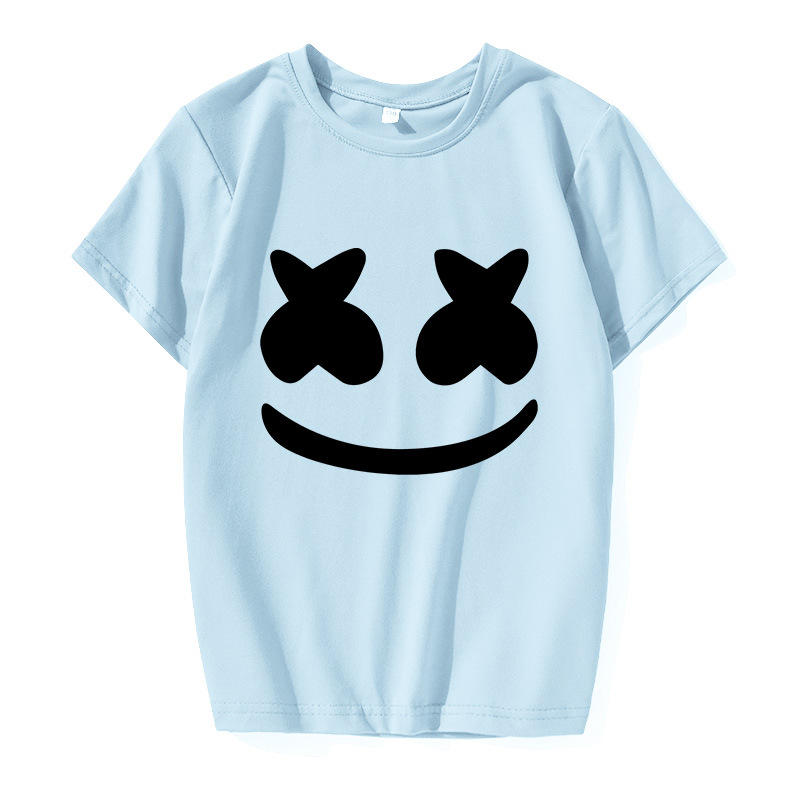 2021外贸新短袖笑脸xx系列t恤 男女学生夏季汗衫短袖 青少年上衣