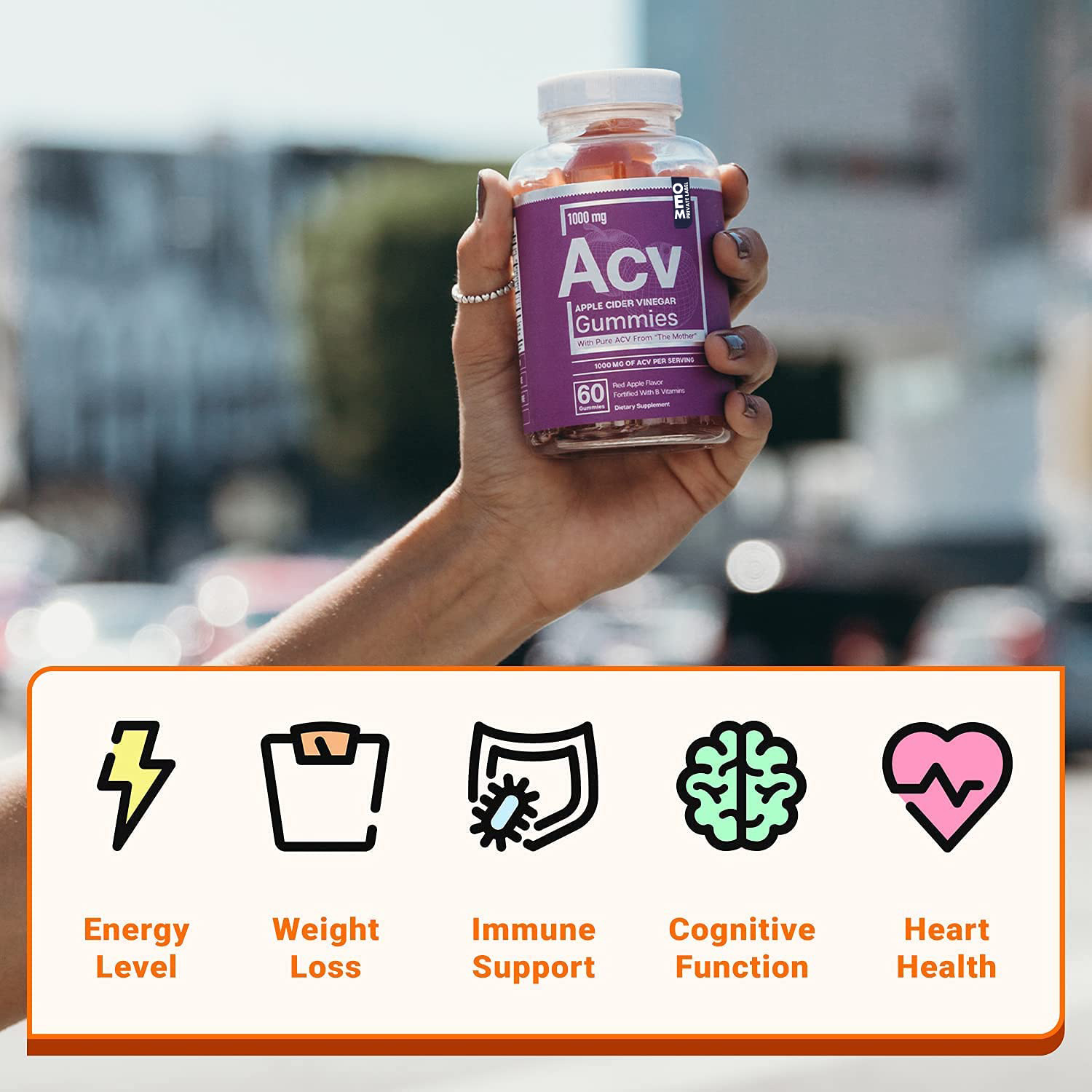 gummies苹果醋软糖含叶酸维生素软糖批发代 加工o em头发软糖