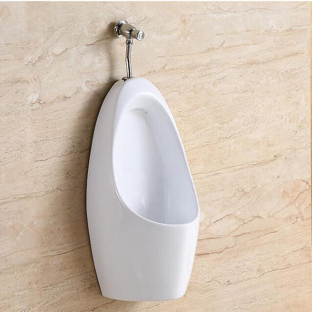 开泰 家用明装感应小便池陶瓷挂墙式小便器普通小便斗壁挂式尿斗